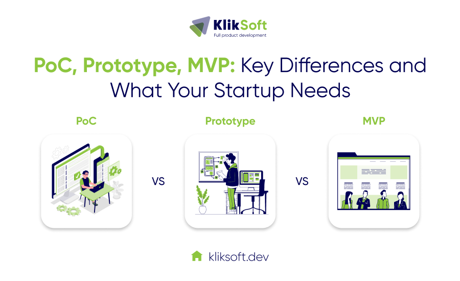 PoC, Prototype, MVP: Key Differences and What Your Startup Needs